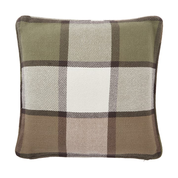 Checked heavy twill kussenhoes 50x50 cm, Olive Lexington