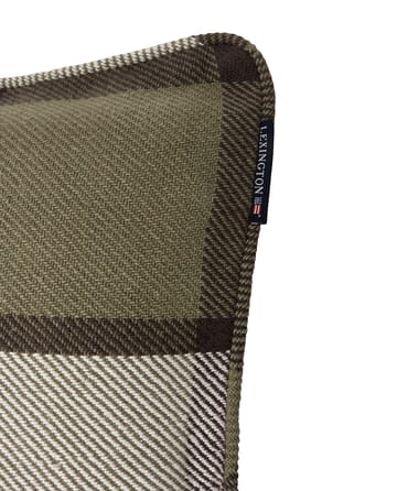 Checked heavy twill kussenhoes 50x50 cm - Olive - Lexington