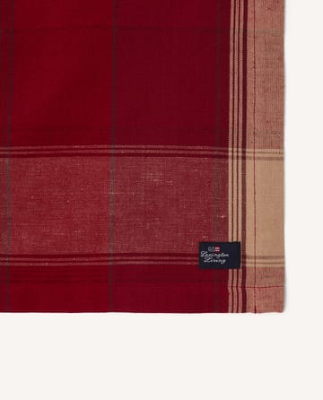 Checked linen-cotton placemat 40x50 cm - Rood-beige - Lexington