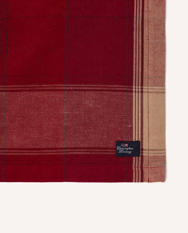 Checked linen-cotton placemat 40x50 cm, Rood-beige Lexington