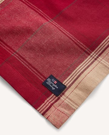 Checked linen-cotton placemat 40x50 cm - Rood-beige - Lexington