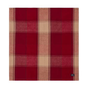 Checked linen-cotton tafelkleed servet 50x50 cm - Rood-beige - Lexington