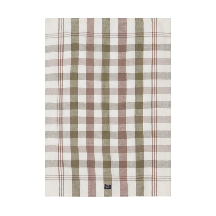 Checked Linen/Cotton keukenhanddoek 50x70 cm, Olive Lexington