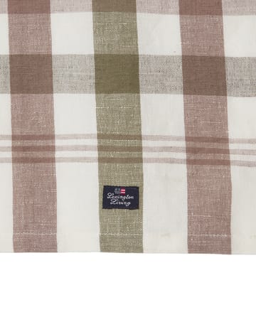 Checked Linen/Cotton keukenhanddoek 50x70 cm - Olive - Lexington