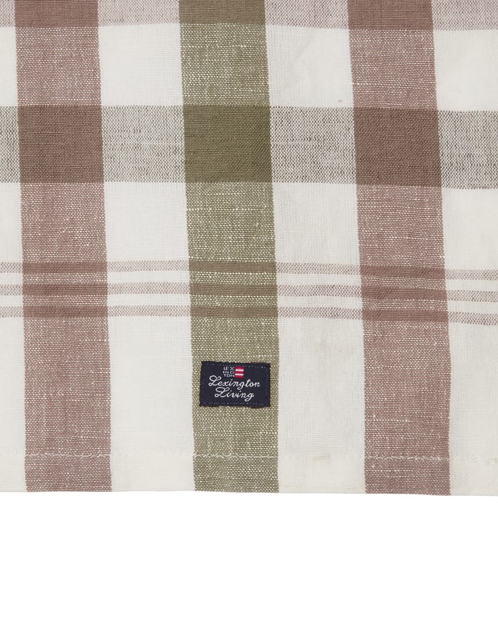 Checked Linen/Cotton keukenhanddoek 50x70 cm, Olive Lexington