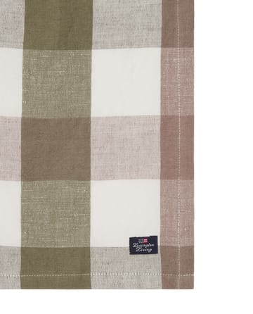 Checked Linen/Cotton stoffen servet 50x50 cm - Olive - Lexington