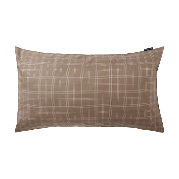 Checked Pin Point Oxford kussensloop 50x90 cm - Brown - Lexington