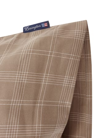 Checked Pin Point Oxford kussensloop 50x90 cm - Brown - Lexington