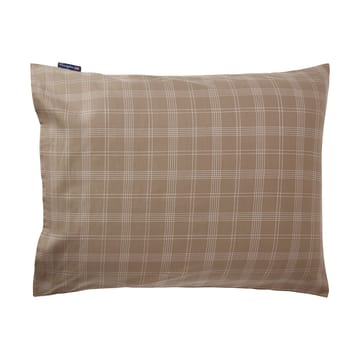 Checked Pinpoint Oxford kussensloop 50x60 cm - Brown - Lexington