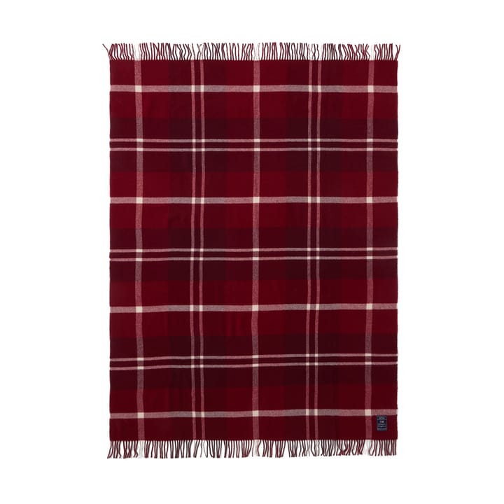 Checked Recycled plaid 130x170 cm, Rood-wit Lexington