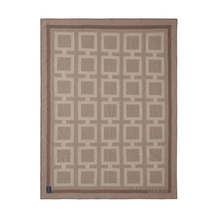 Graphic Recycled wollen plaid 130x170 cm, Light beige Lexington