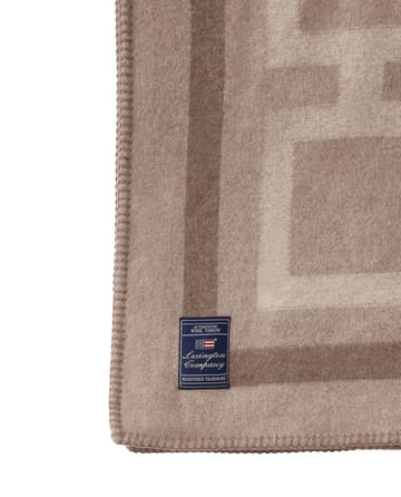 Graphic Recycled wollen plaid 130x170 cm - Light beige - Lexington