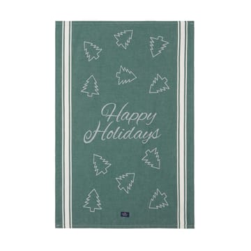 Happy Holidays theedoek 50x70 cm - Groen - Lexington