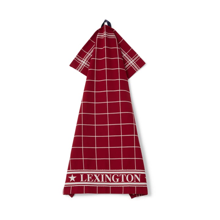 Lexington checked  theedoek 50x70 cm - Rood-wit - Lexington