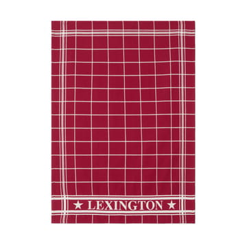 Lexington checked  theedoek 50x70 cm - Rood-wit - Lexington