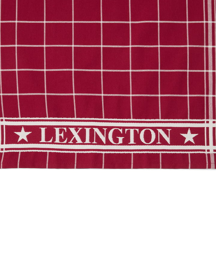 Lexington checked  theedoek 50x70 cm, Rood-wit Lexington