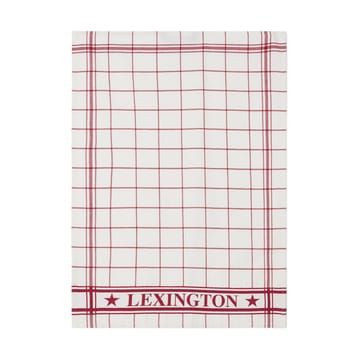 Lexington checked  theedoek 50x70 cm - Wit-rood - Lexington