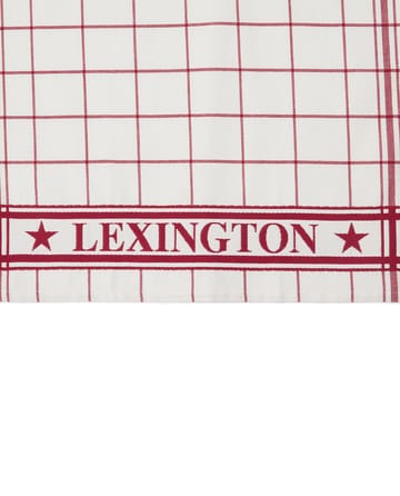 Lexington checked  theedoek 50x70 cm - Wit-rood - Lexington