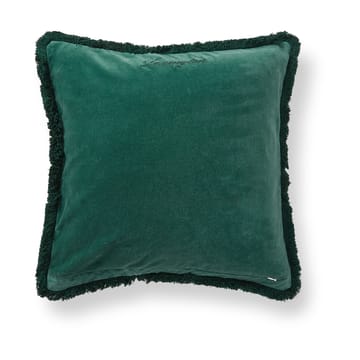 Organic cotton velvet fringe kussenhoes  50x50 cm - Groen - Lexington