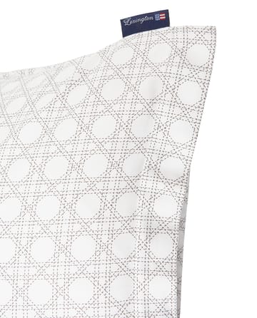 Rattan Printed kussensloop 50x60 cm - White - Lexington