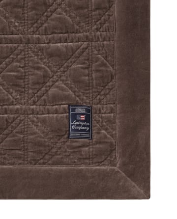 Rattan Quilted Velvet bedsprei 160x240 cm - Brown - Lexington