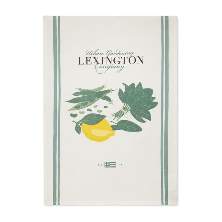 Salad keukenhanddoek 50x70 cm - Wit-groen - Lexington