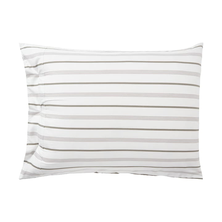 Striped Cotton Poplin kussensloop 50x60 cm, White Lexington