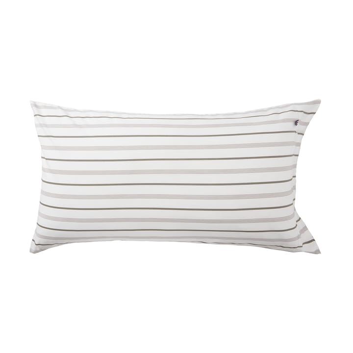 Striped Cotton Poplin kussensloop 50x90 cm - White - Lexington