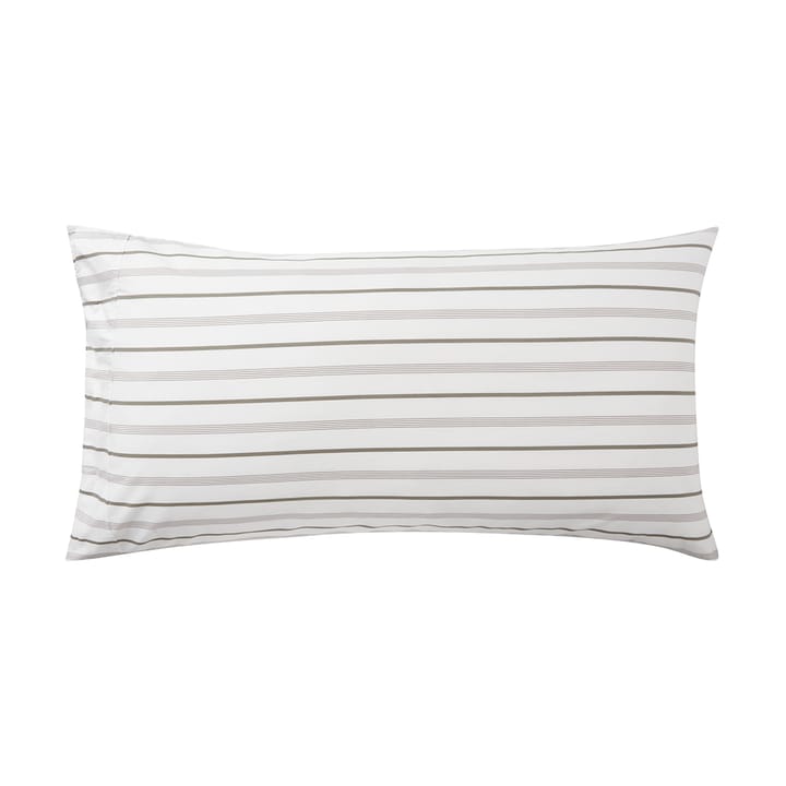 Striped Cotton Poplin kussensloop 50x90 cm, White Lexington