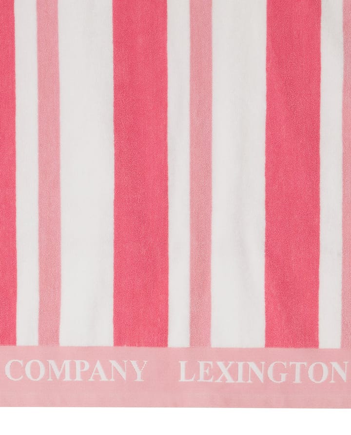 Striped Cotton Terry strandhanddoek 100x180 cm, Cerise Lexington