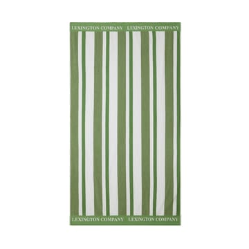 Striped Cotton Terry strandhanddoek 100x180 cm - Green - Lexington