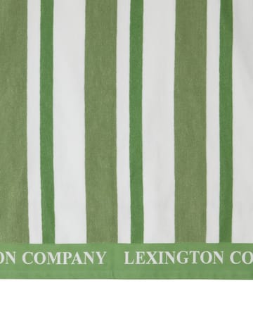 Striped Cotton Terry strandhanddoek 100x180 cm - Green - Lexington