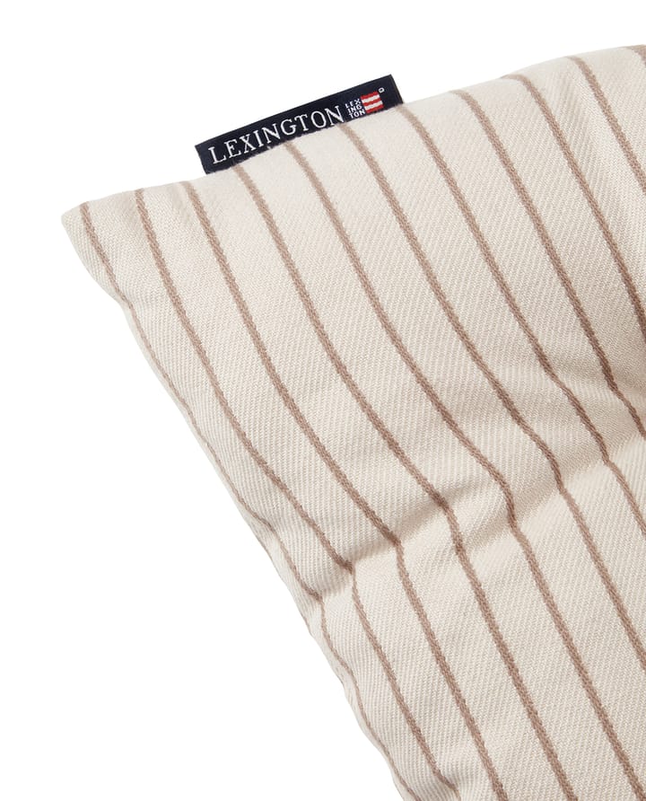 Striped Recycled Cotton zitkussen 40x40 cm, Beige Lexington