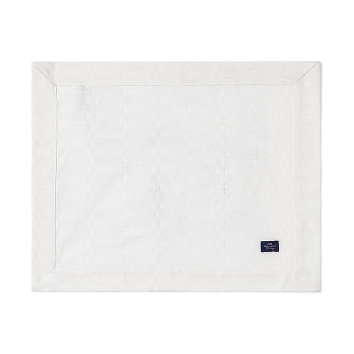 White jacquard cotton placemat 40x50 cm, Wit Lexington