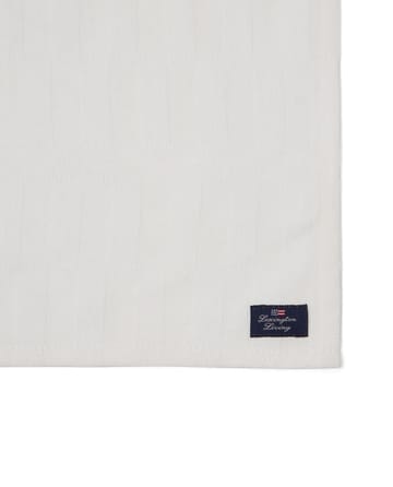 White jacquard cotton servet 50x50 cm - Wit - Lexington