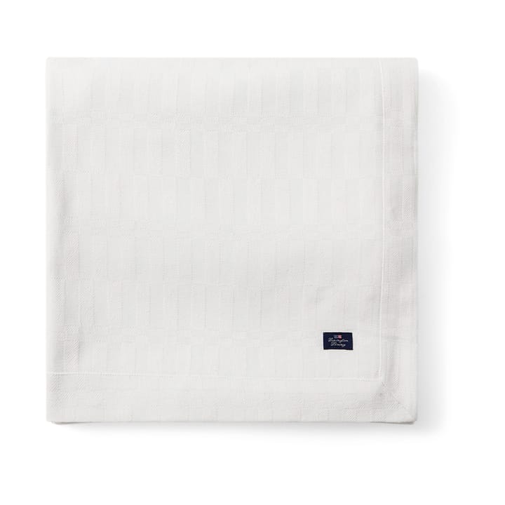 White jacquard cotton tafelkleed 150x250 cm, Wit Lexington