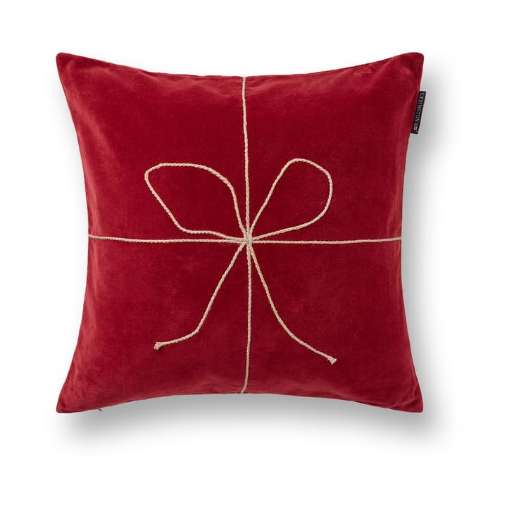 Wrapped velvet kussenhoes 50x50 cm - Rood - Lexington