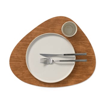 Buffalo placemat keerbaar curve L 1 St. - zwart-naturel - LIND DNA