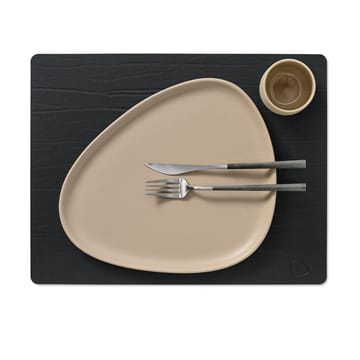 Buffalo placemat keerbaar square 1 St. - zwart-naturel - LIND DNA