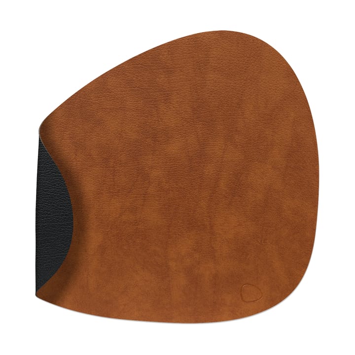 Bull placemat keerbaar curve L 1 St. - Cognac-black - LIND DNA