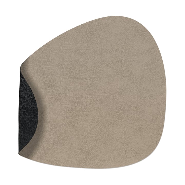 Bull placemat keerbaar curve L 1 St. - Warm grey-black - LIND DNA