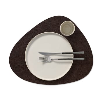 Bull placemat keerbaar curve L 1 St. - zwart-bruin - LIND DNA