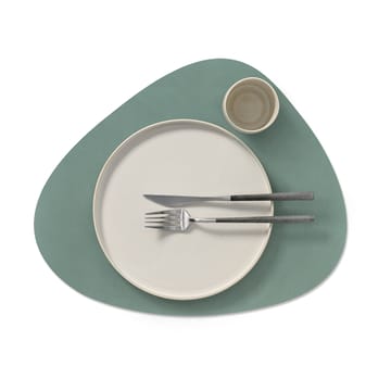 Cloud-Nupo placemat keerbaar curve L 1 St. - antraciet-pastelgroen - LIND DNA