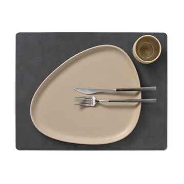 Cloud-Nupo placemat keerbaar square 1 St. - antraciet-pastelgroen - LIND DNA