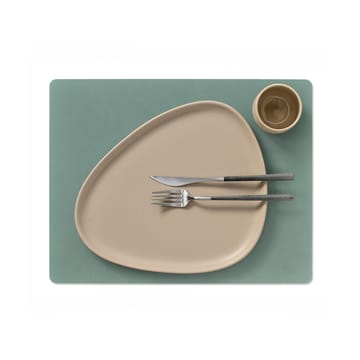 Cloud-Nupo placemat keerbaar square 1 St. - antraciet-pastelgroen - LIND DNA