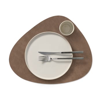 Cloud placemat keerbaar curve L 1 St. - Black-brown - LIND DNA