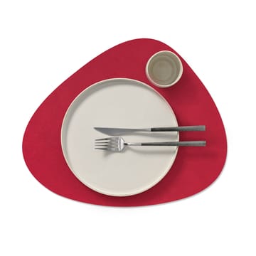 Cloud placemat keerbaar curve L 1 St. - Black-red - LIND DNA