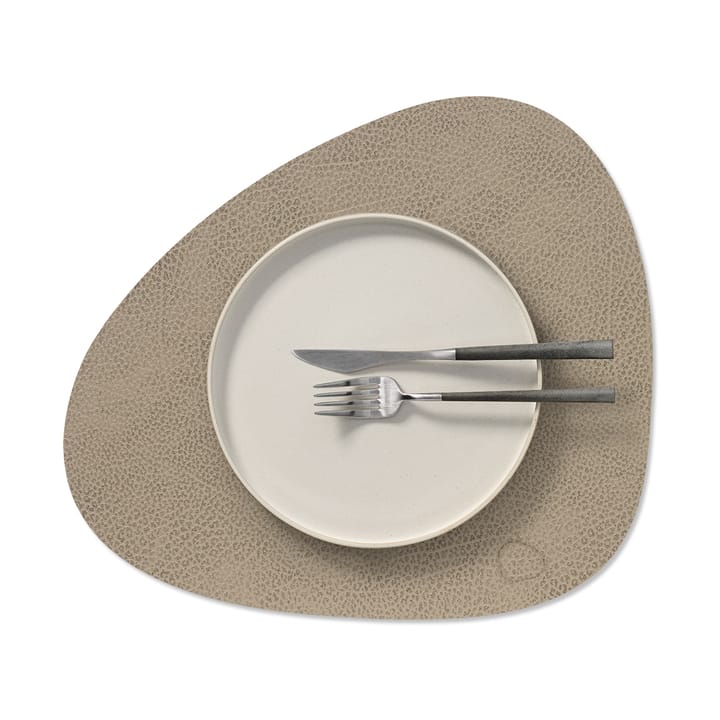 Hippo placemat curve M, Warm grey LIND DNA