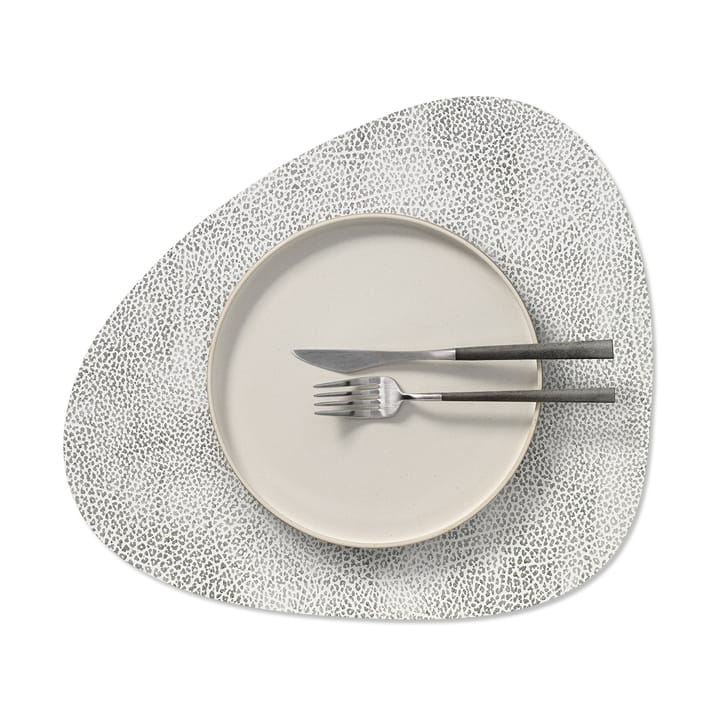 Hippo placemat curve M, White-grey LIND DNA