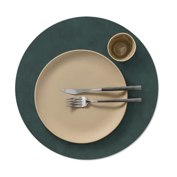 Nupo placemat circle keerbaar XL 1 St. - Dark green-olive green - LIND DNA